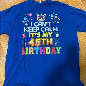 Blue Birthday Graphic T-Shirt